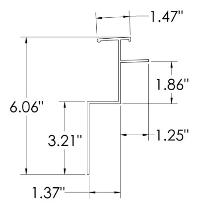 Picture of TOP RAIL MOR GVSD & GVSR NEW 06/08 STYLE 16 FT