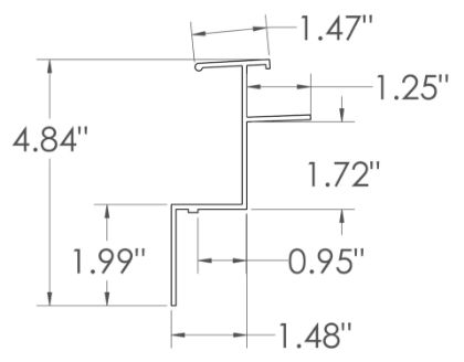 Picture of TOP RAIL - MORGAN GVFD & GVMD NEW STYLE, 16 FT