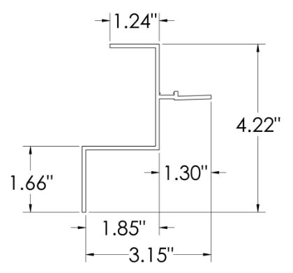 Picture of NEW TOP RAIL SUPREME FRP BODY INSIDE WIRE GROOVE ONE PIECE RAIL 28 FT