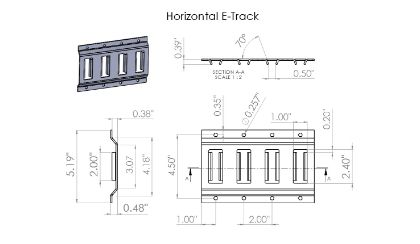 Picture of 12GA GALV - 10' HORIZONTAL E-TRACK (FP KIN43001)