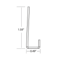 Picture of ROOF J-MOLDING, ALUMINUM, 120 IN (10 FT) 3/8 IN I.D.