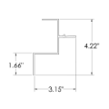 Picture of NEW TOP RAIL SUPREME FRP BODY INSIDE WIRE GROOVE ONE PIECE RAIL 18 FT