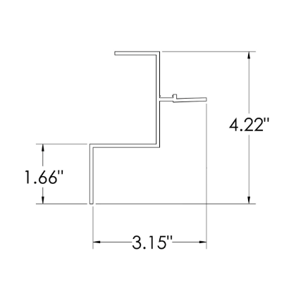 Picture of NEW TOP RAIL SUPREME FRP BODY INSIDE WIRE GROOVE ONE PIECE RAIL 28 FT