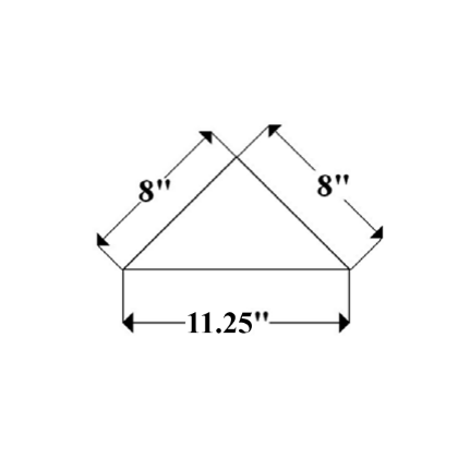 Picture of REAR CORNER OUTER GUSSET STEEL 8" X 8" X 11.25" X 1/4"