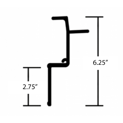 Picture of WABASH - 04A00211 - 04A00218 - 102" NOSE RAIL (OLD FP # FW 040-875)