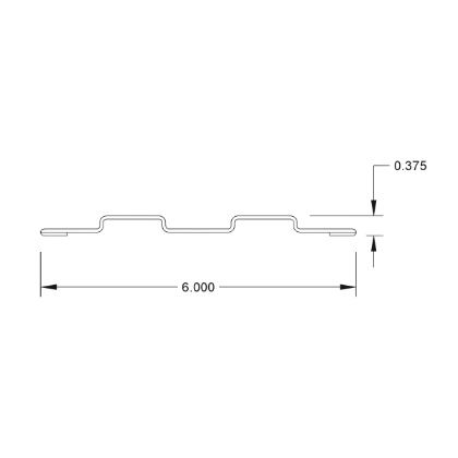 Picture of RACK BODY STEEL SLATS 16 GA JET/GALVANNEAL 6" X 4'