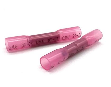 Picture of BUTT CONNECTOR 22-16 GA HEAT SHRINK- RED 100PACK