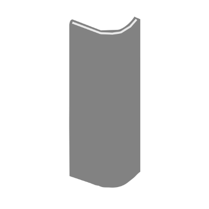 Picture of CORNER RADIUS PANEL #304 STAINLESS STEEL 20 GA. 11-3/4 X 108 , PVC COATED, SUPRE
