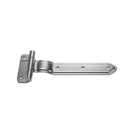 Picture of 8 IN ZINC PLATED STRAP HINGE,  8 GA X 2" X 8"  2 HOLE HINGE 2 HOLE BUTT, 1/2 IN DIA PIN