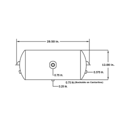 Picture of AIR TANK 12" DIA  (1 HOLE EACH SIDE)