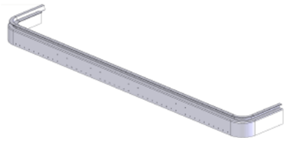 Picture of NOSE RAIL, FORMED ROUNDED CORNERS, PUNCHED